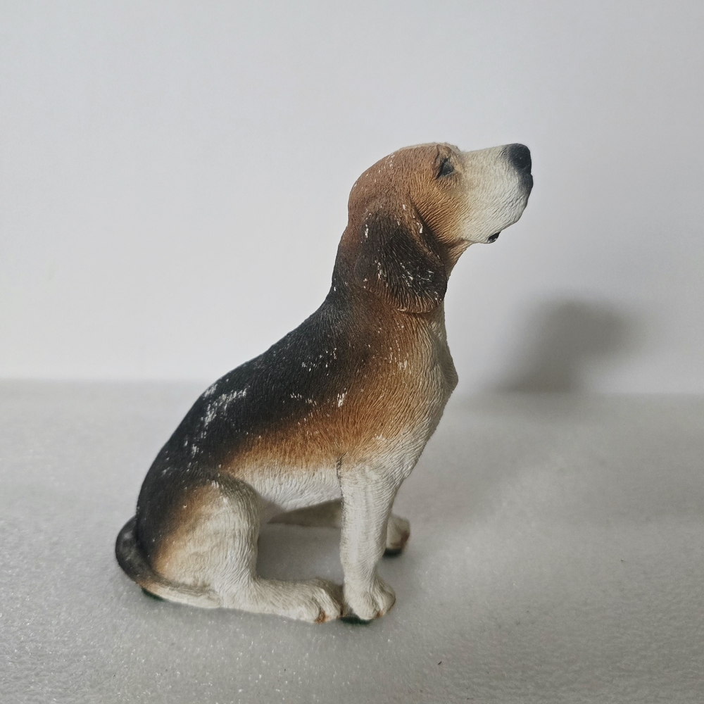 Charming Brown and White Dog Figurine